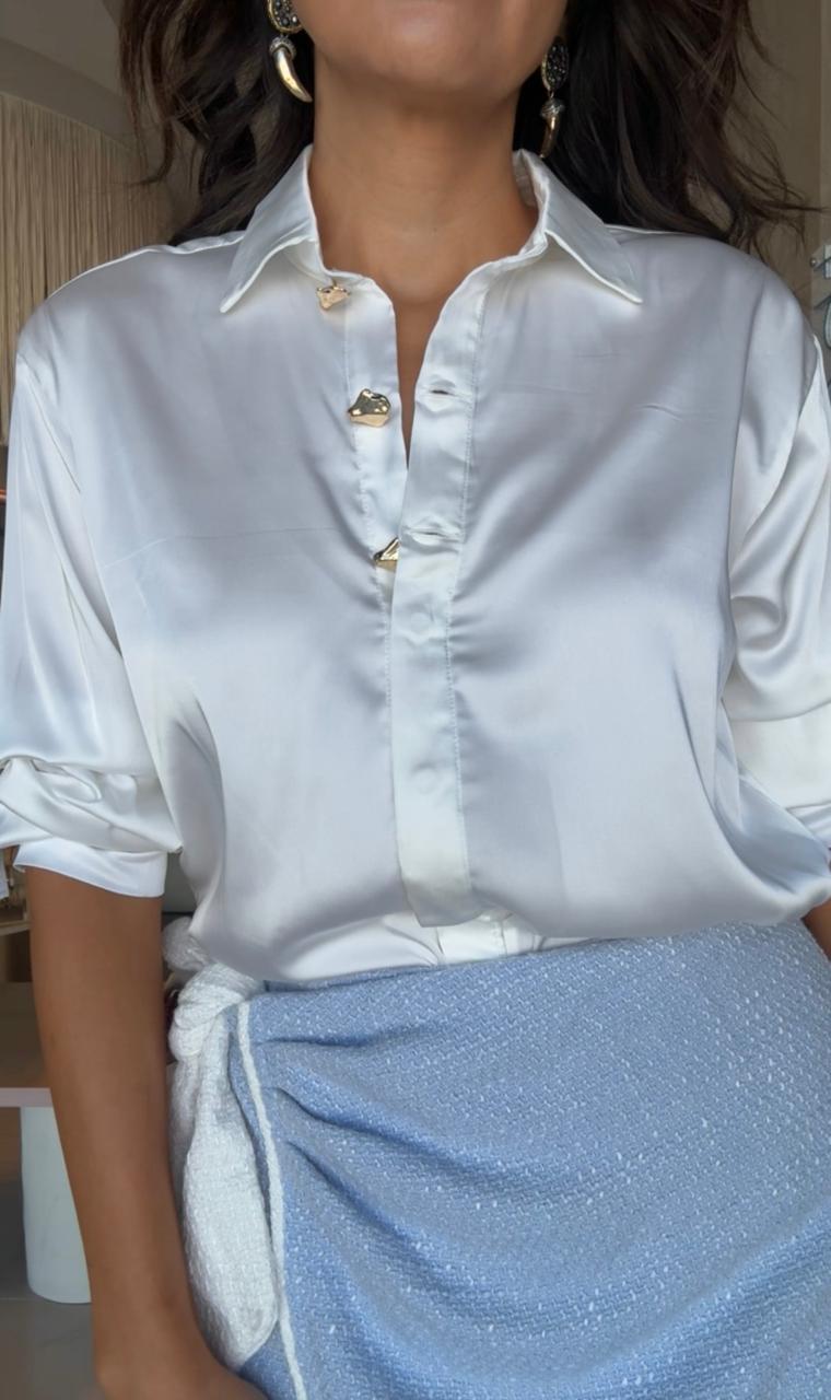 Camisa blanca Satin