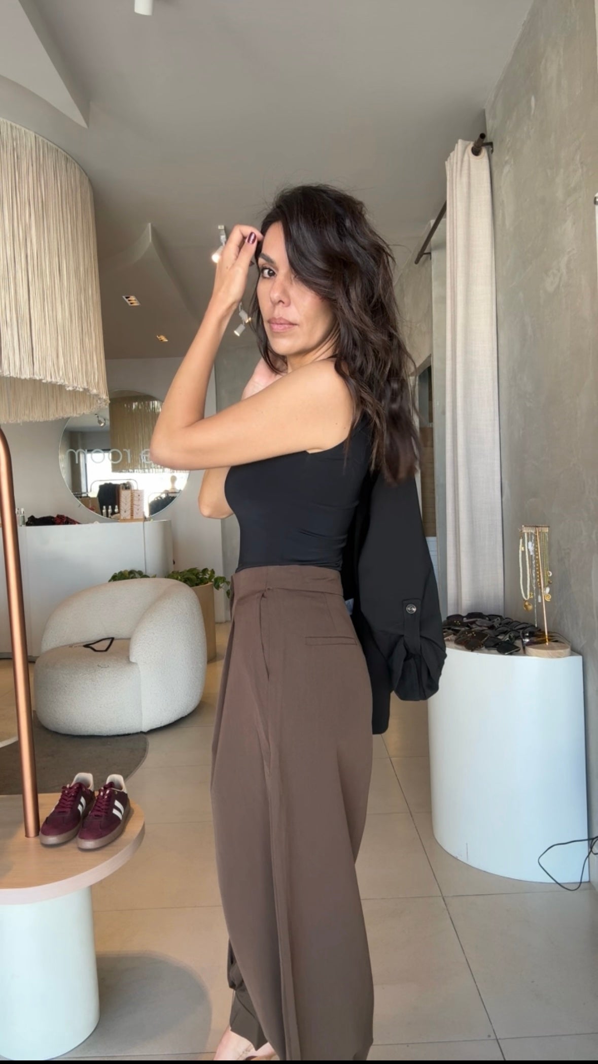 Pantalón balloon café