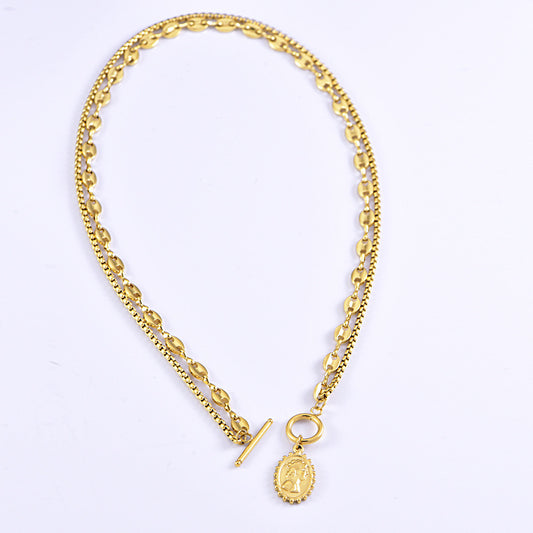 Collar medalla mujer