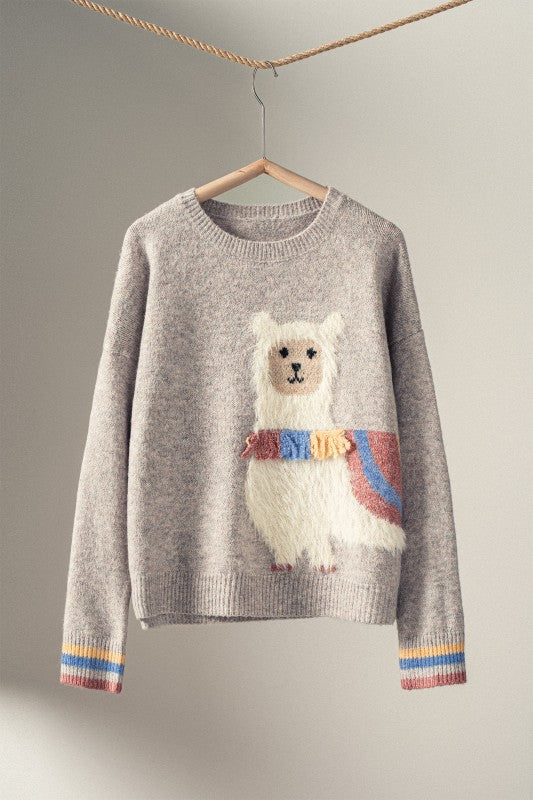 Pre order suéter llama Taupe