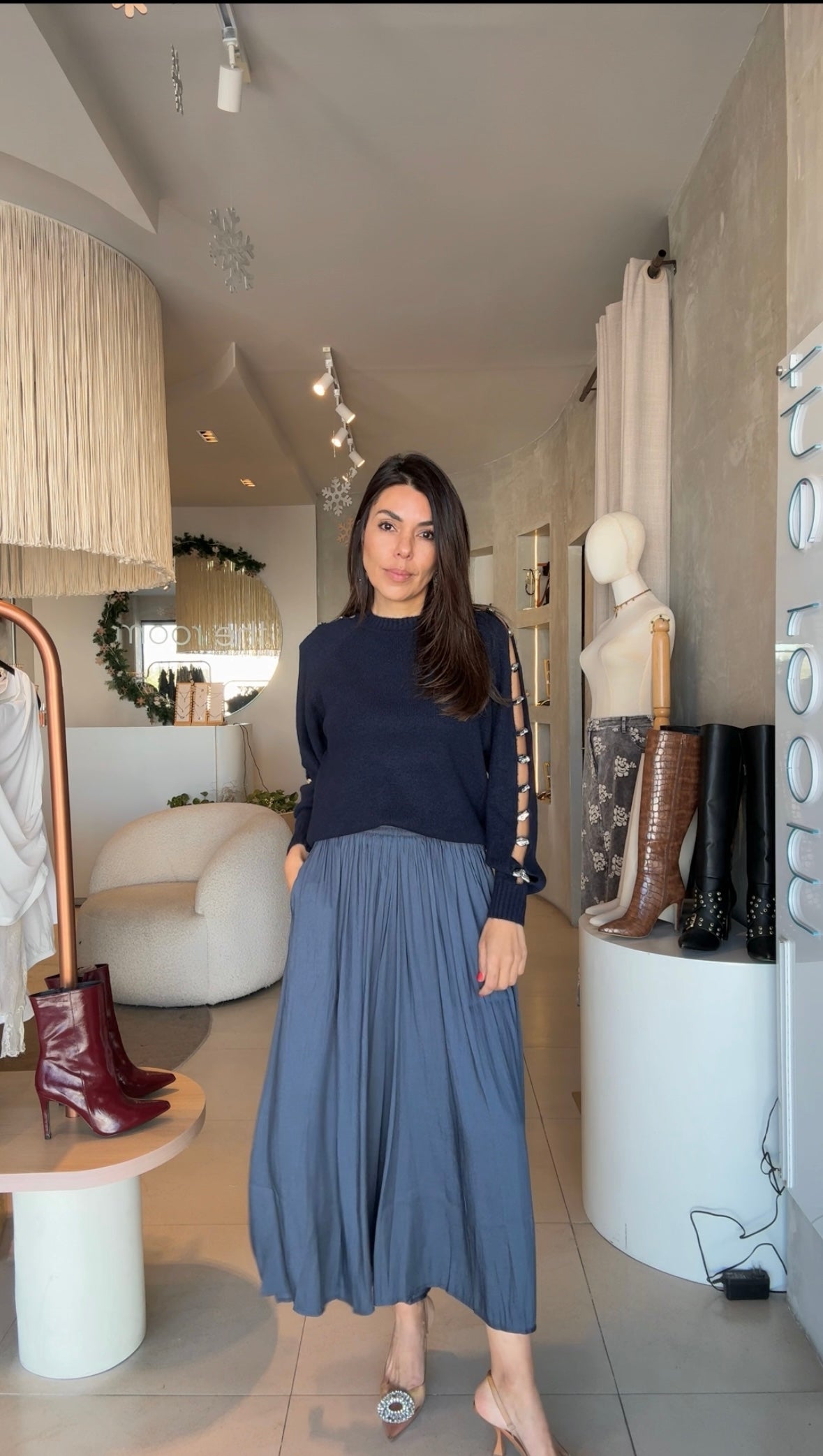 Pantalón azul culotte