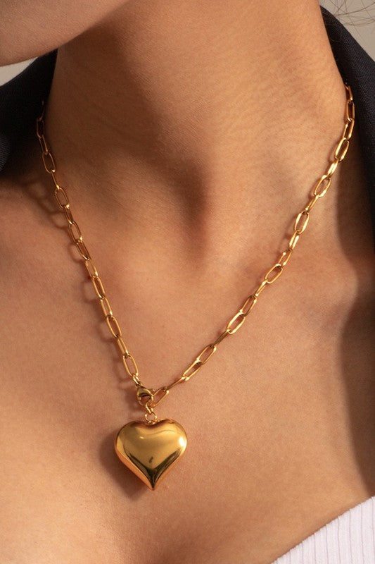 Collar corazón maxi