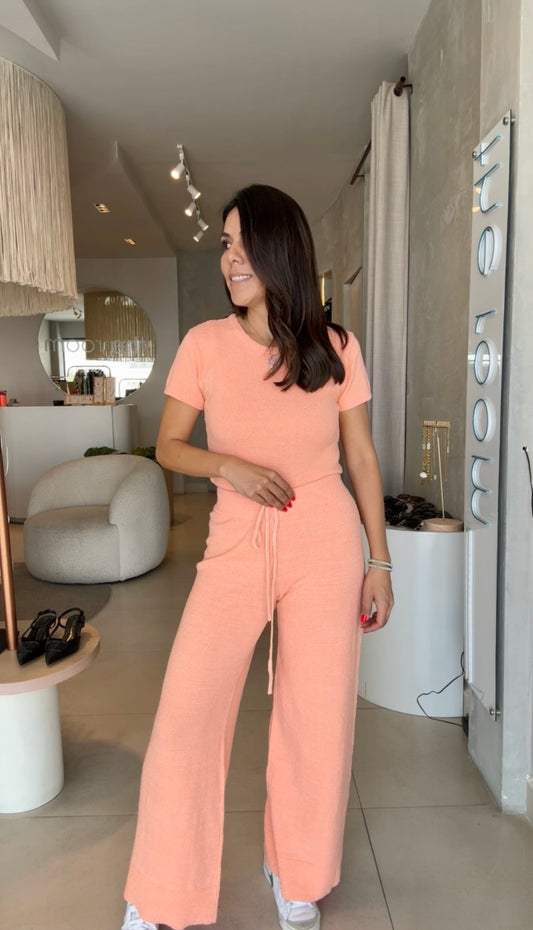 Set pantalón y blusa mamey
