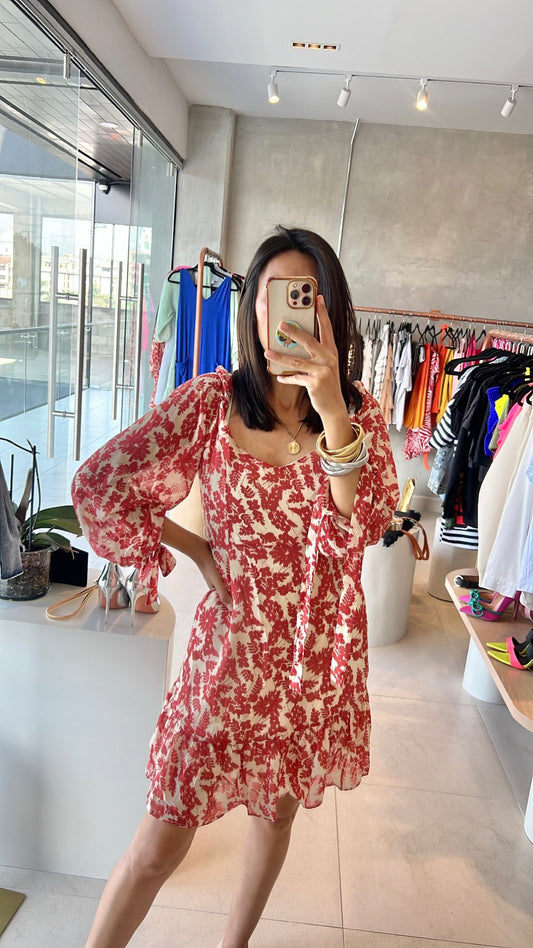 Vestido corto floreado