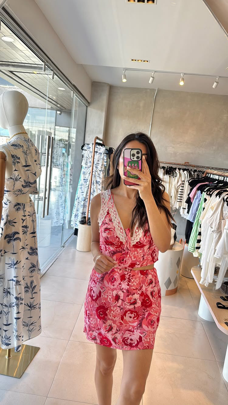 Set florado falda