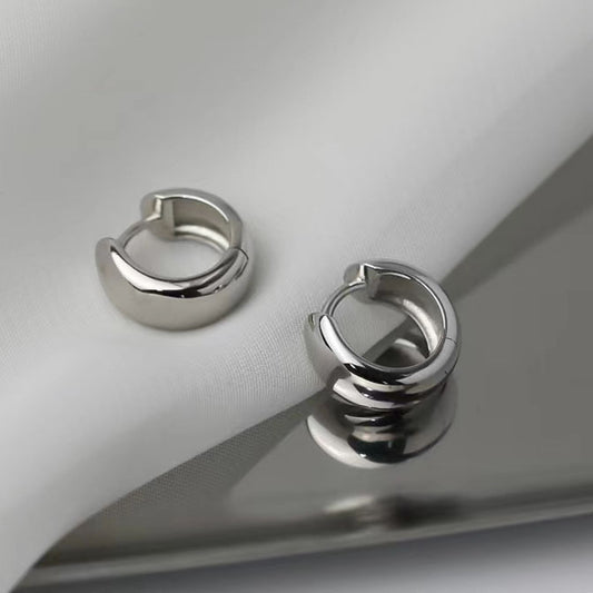 Hoops mini plateados