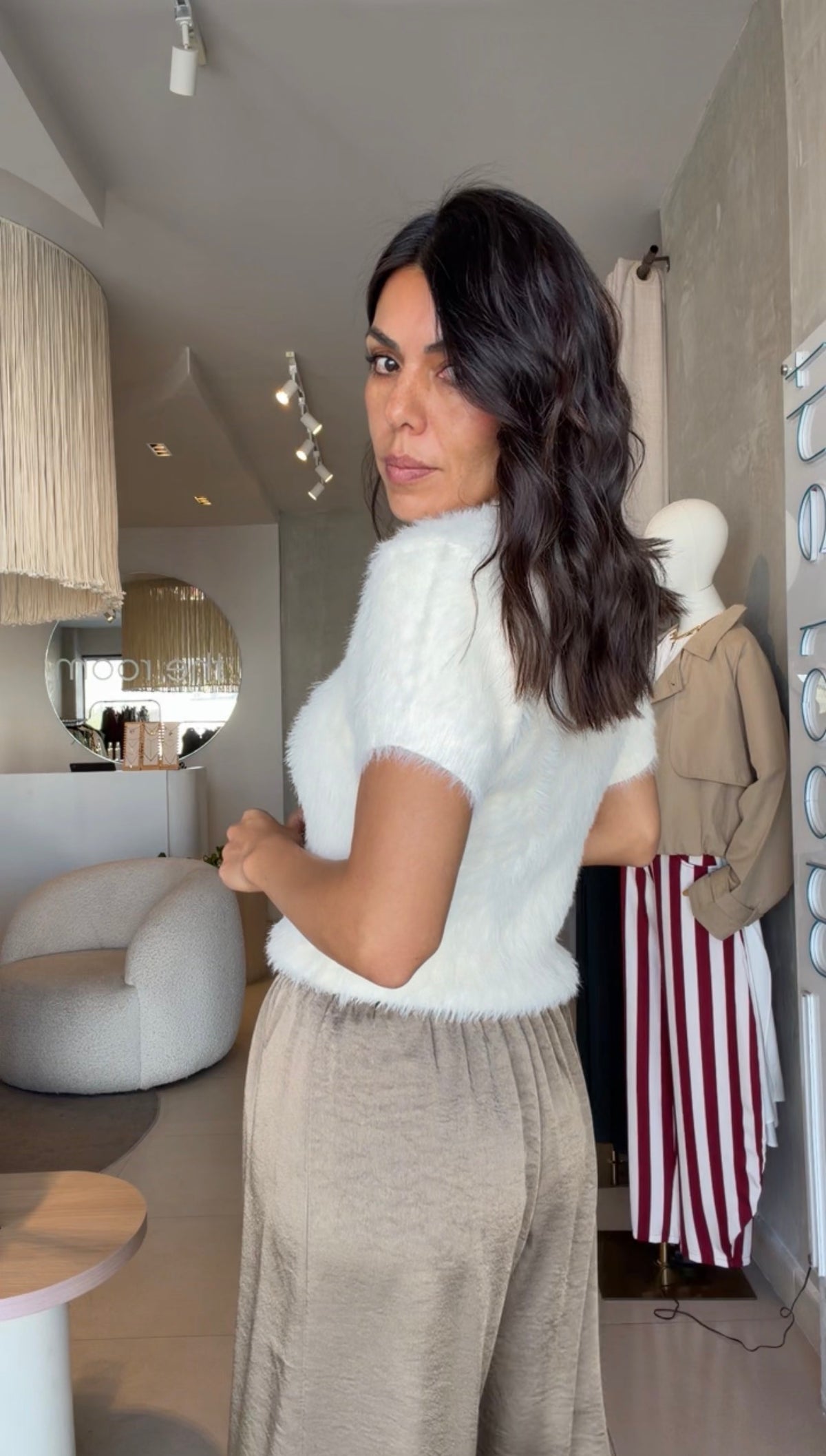 Blusa pelitos cream