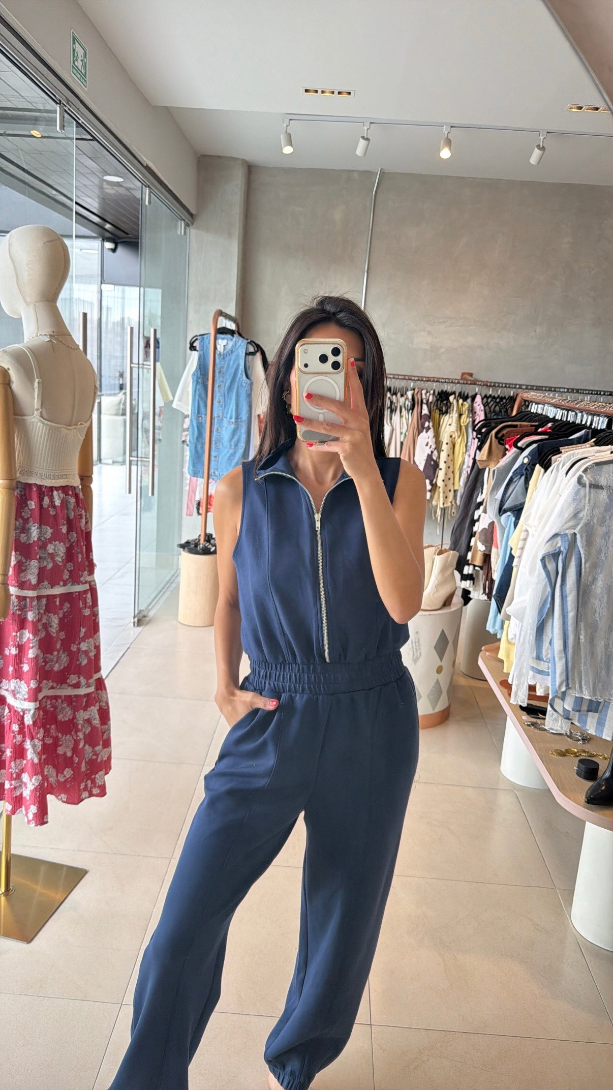 Jumpsuit azul marino modal