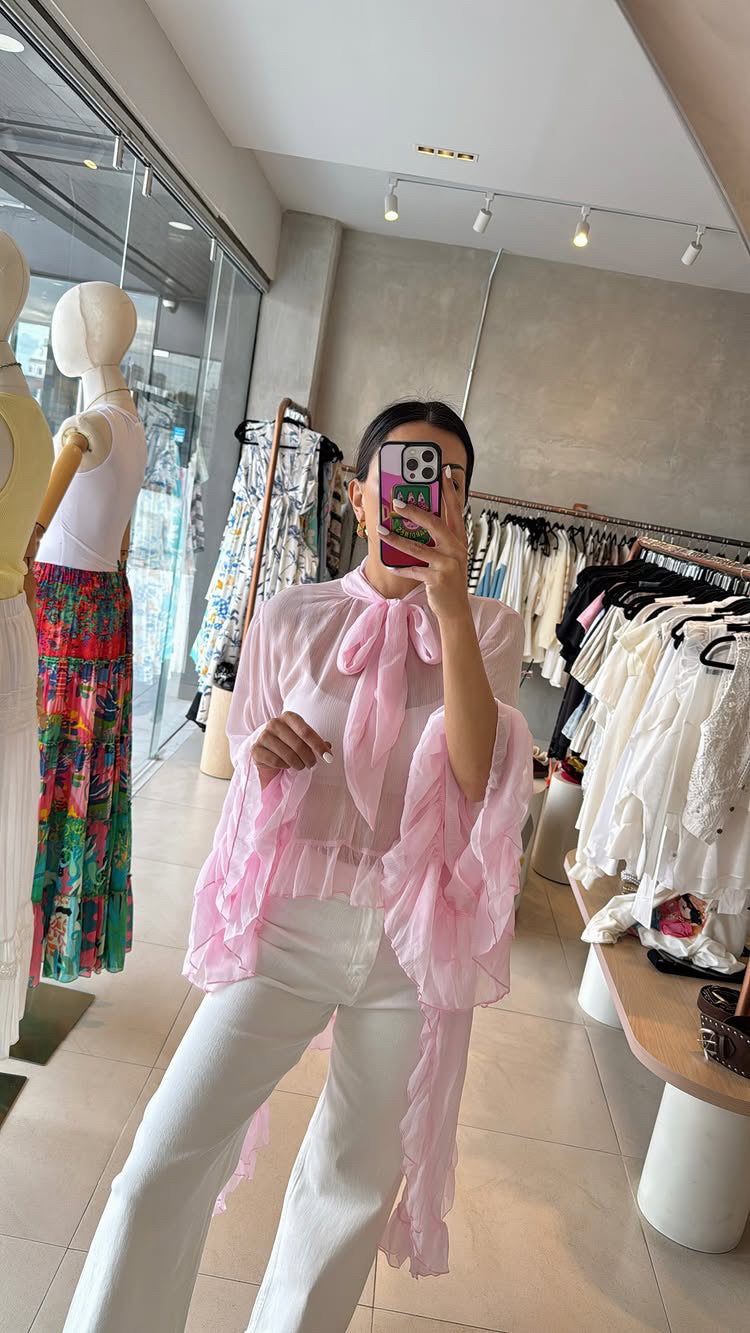 Blusa Boho rosa