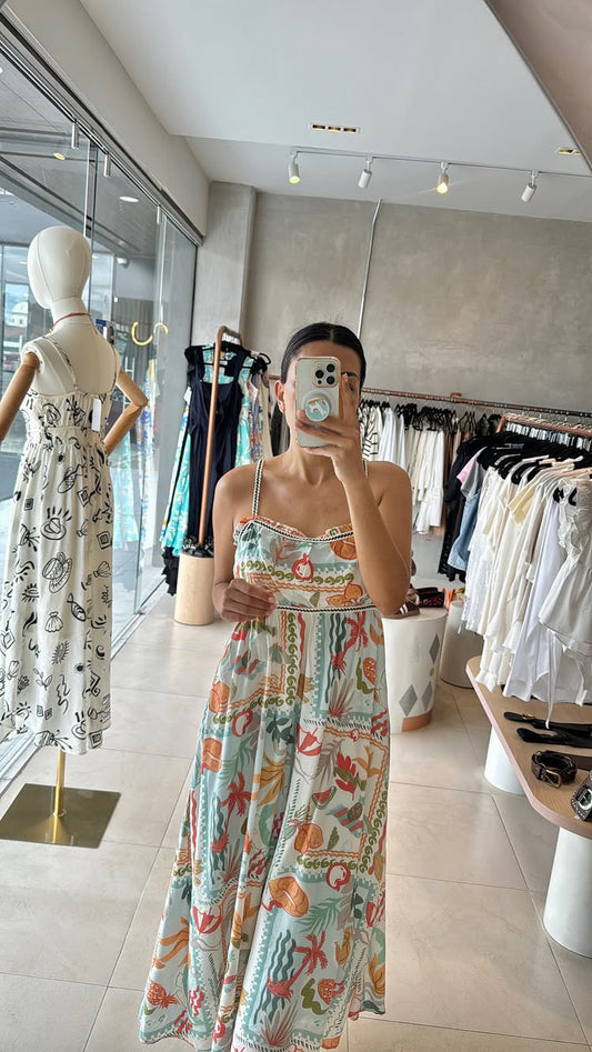 Maxi vestido estampado