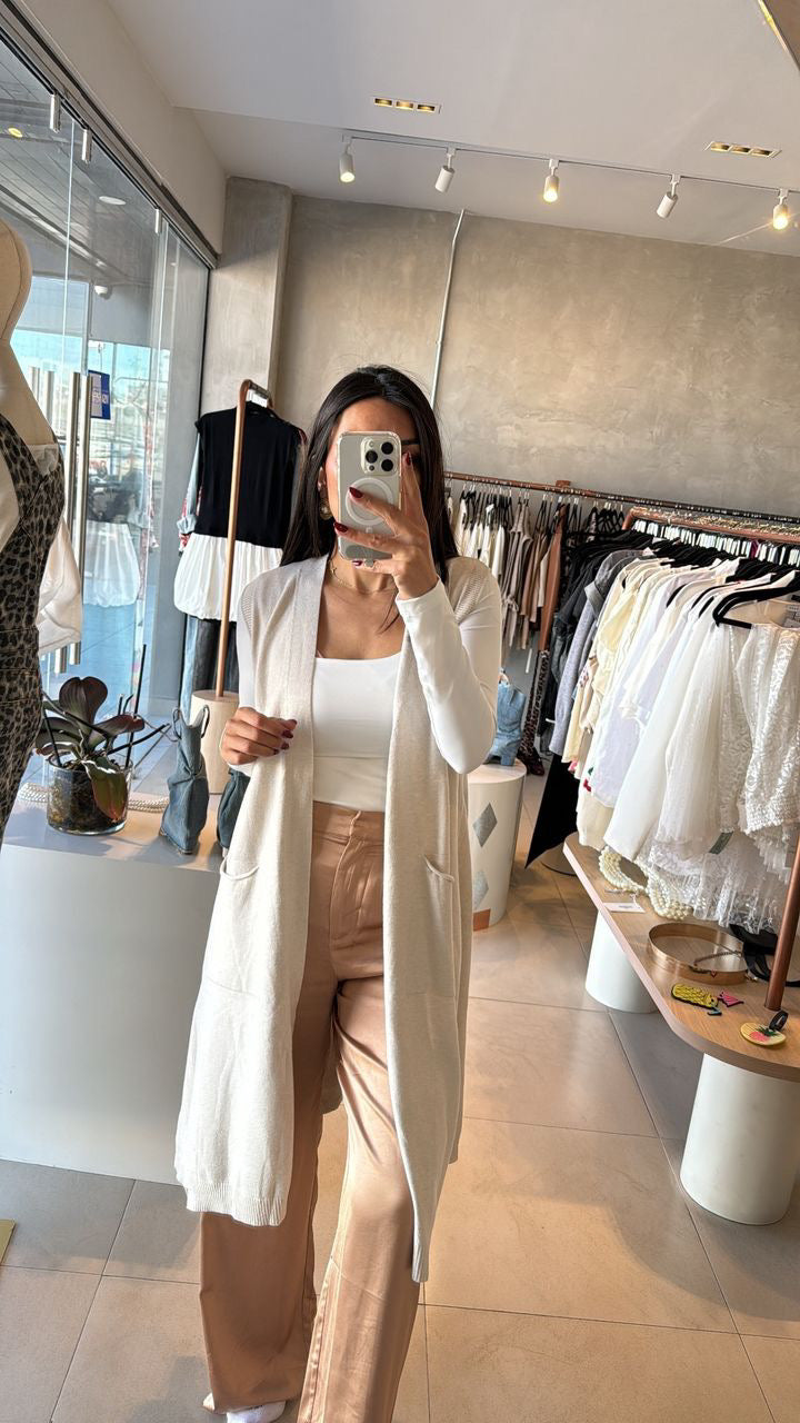 Pantalón satinado dorado