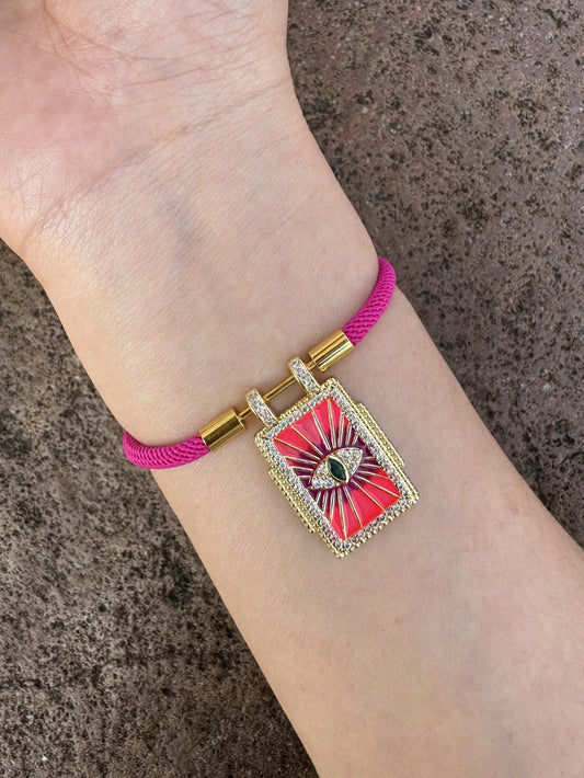 Pulsera rosa ojo