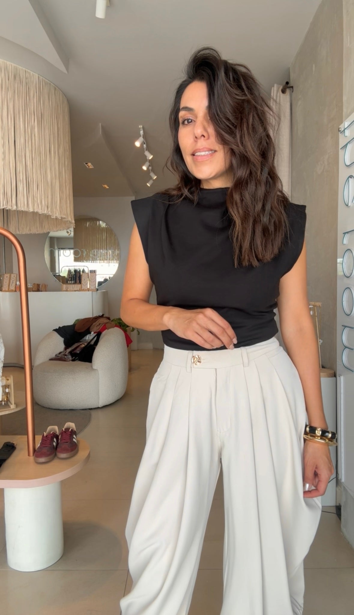 Pantalon balloon beige