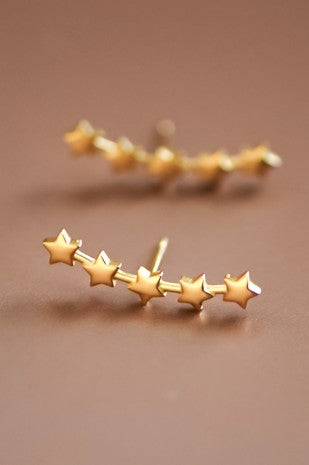 Aretes fila de estrellas