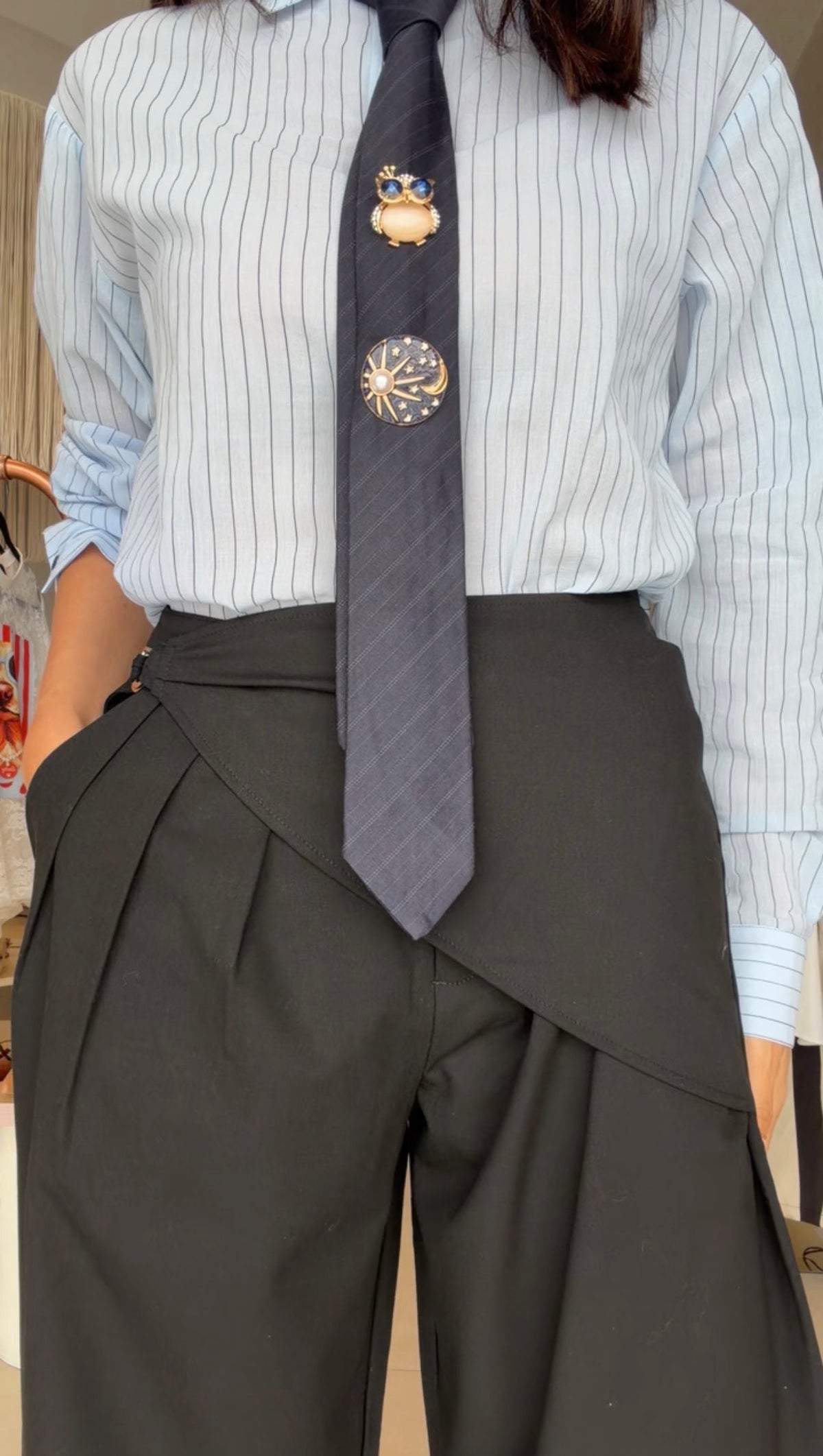 Pantalón pareo negro