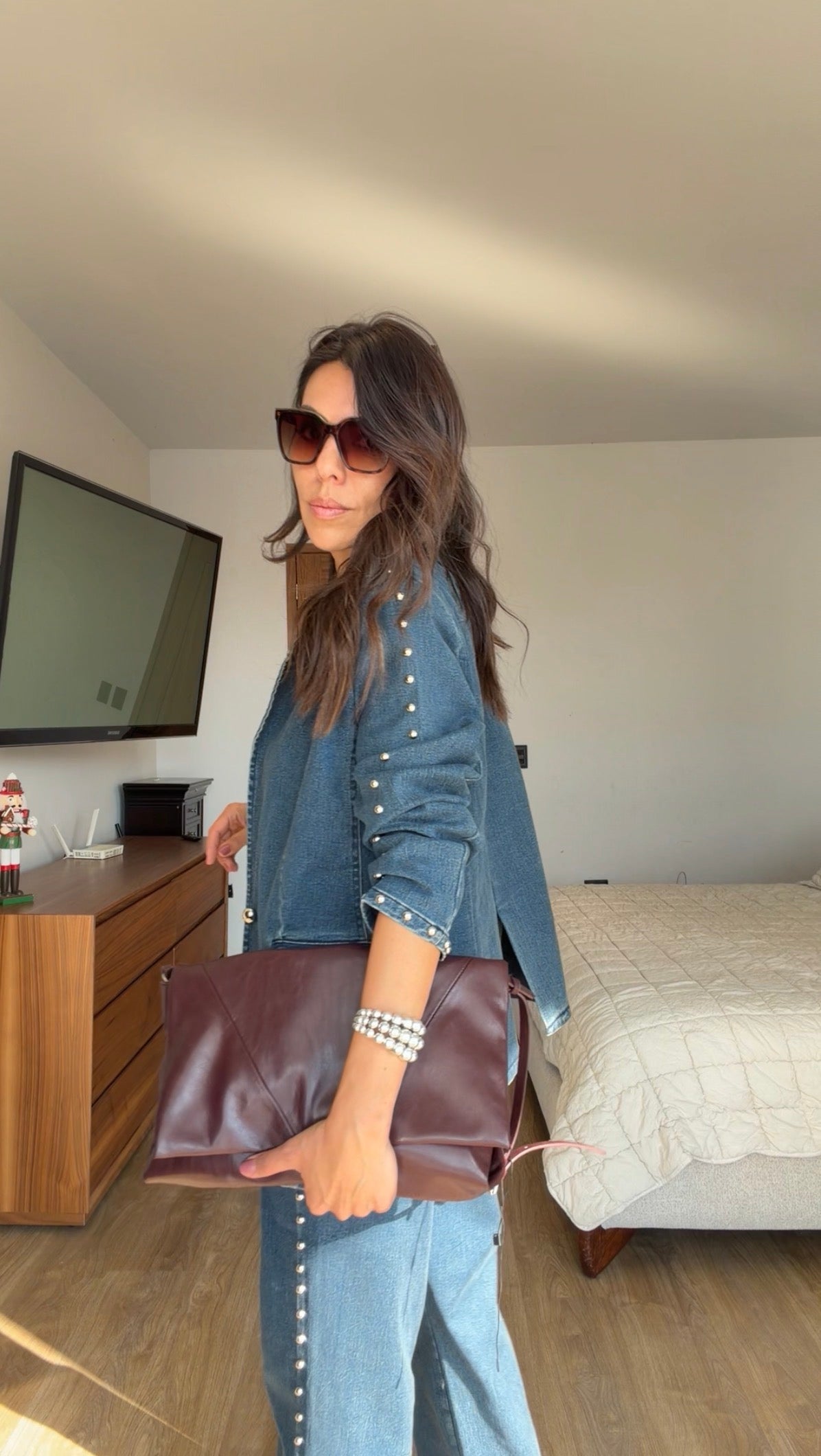 Set denim blazer y pantalón