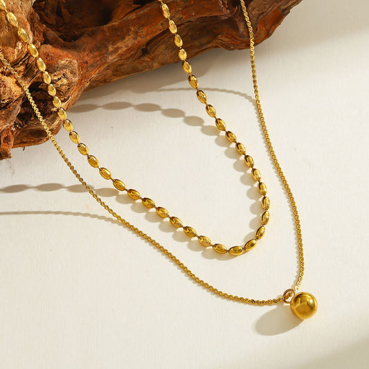 Collar doble cuenca bolita