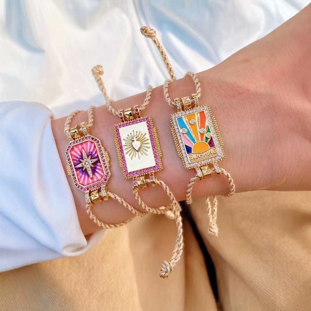 Pulsera estrella rosa