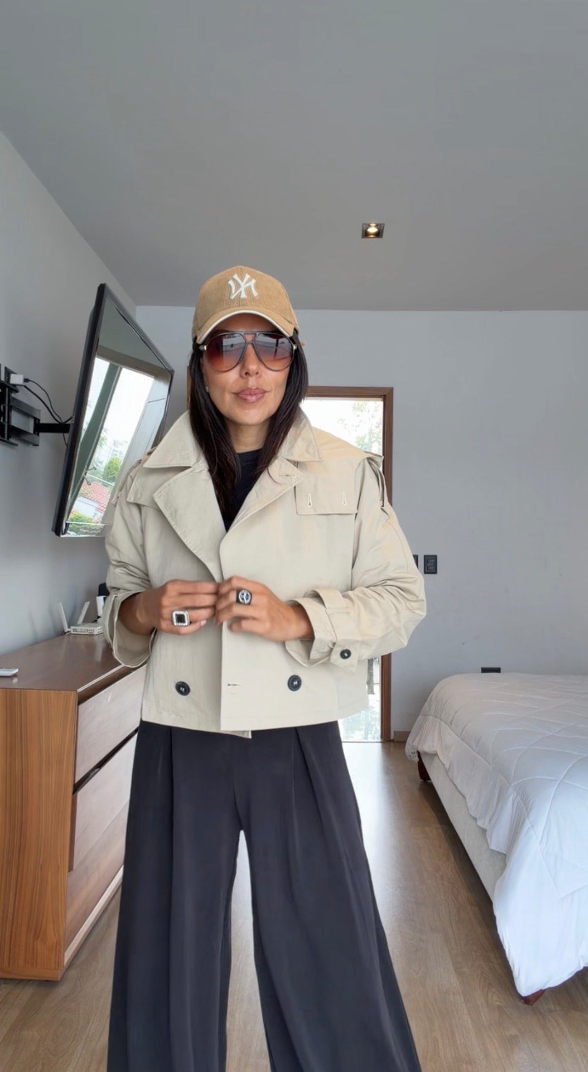 Trench coat gorro beige