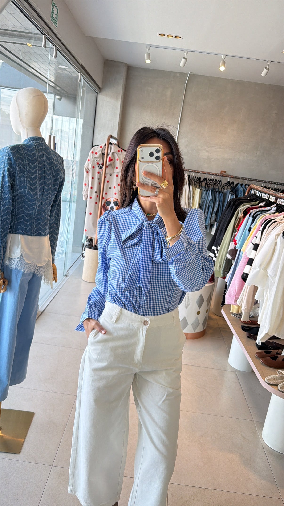Camisa Vichy azul