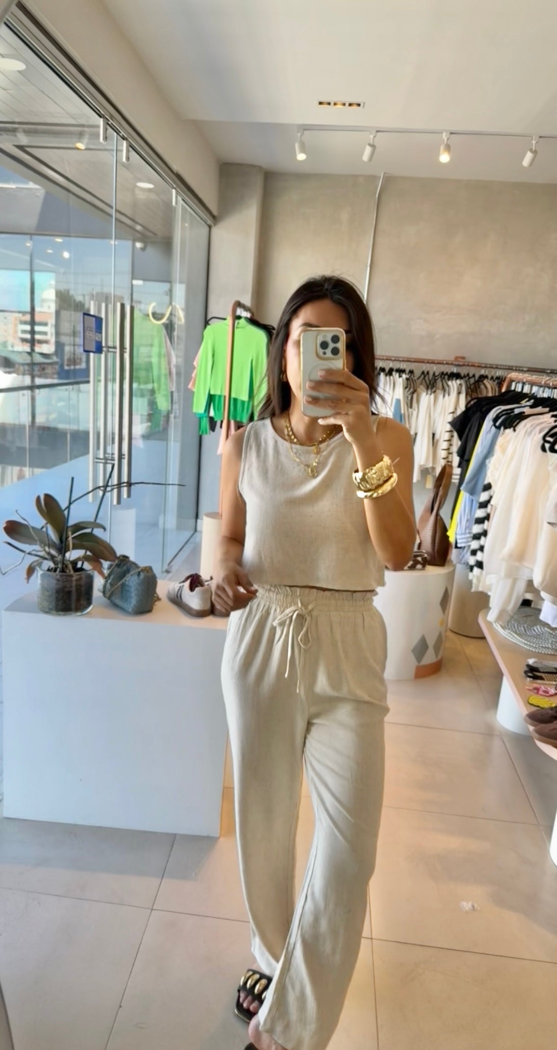 Set pantalón y top cruzado