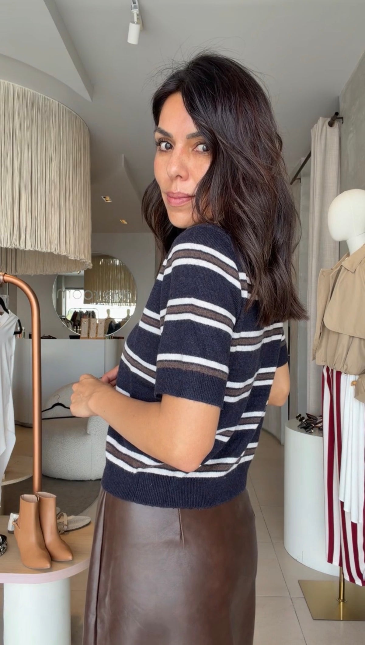 Blusa azul rayas