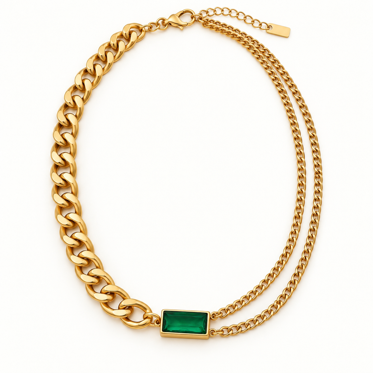 Collar piedra verde