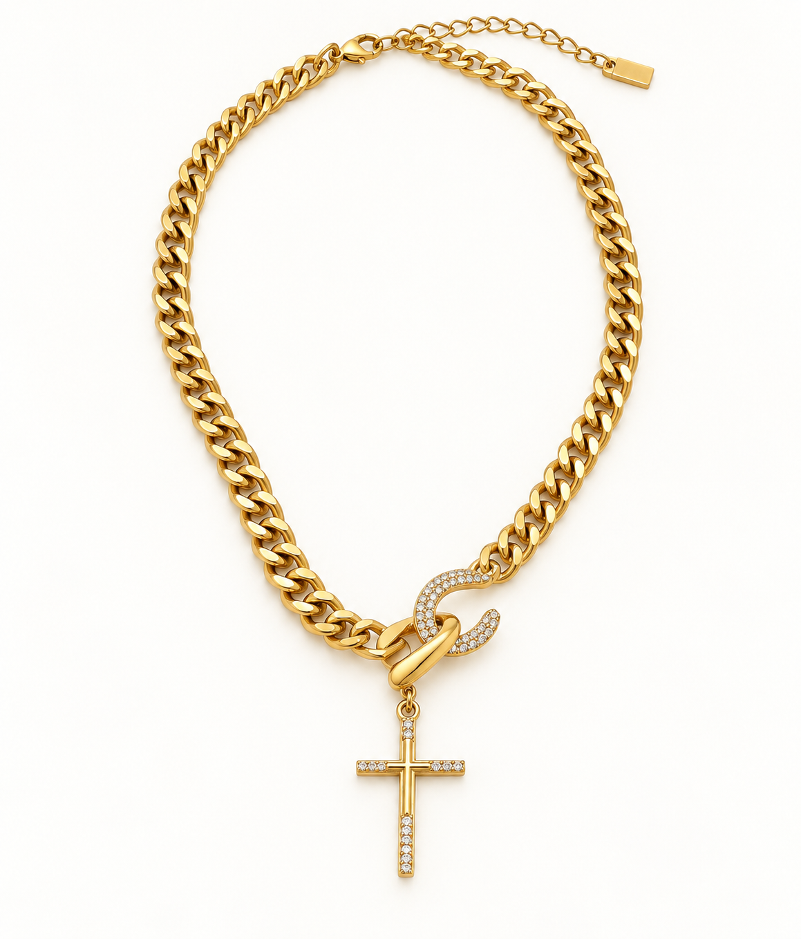 Collar herradura y cruz
