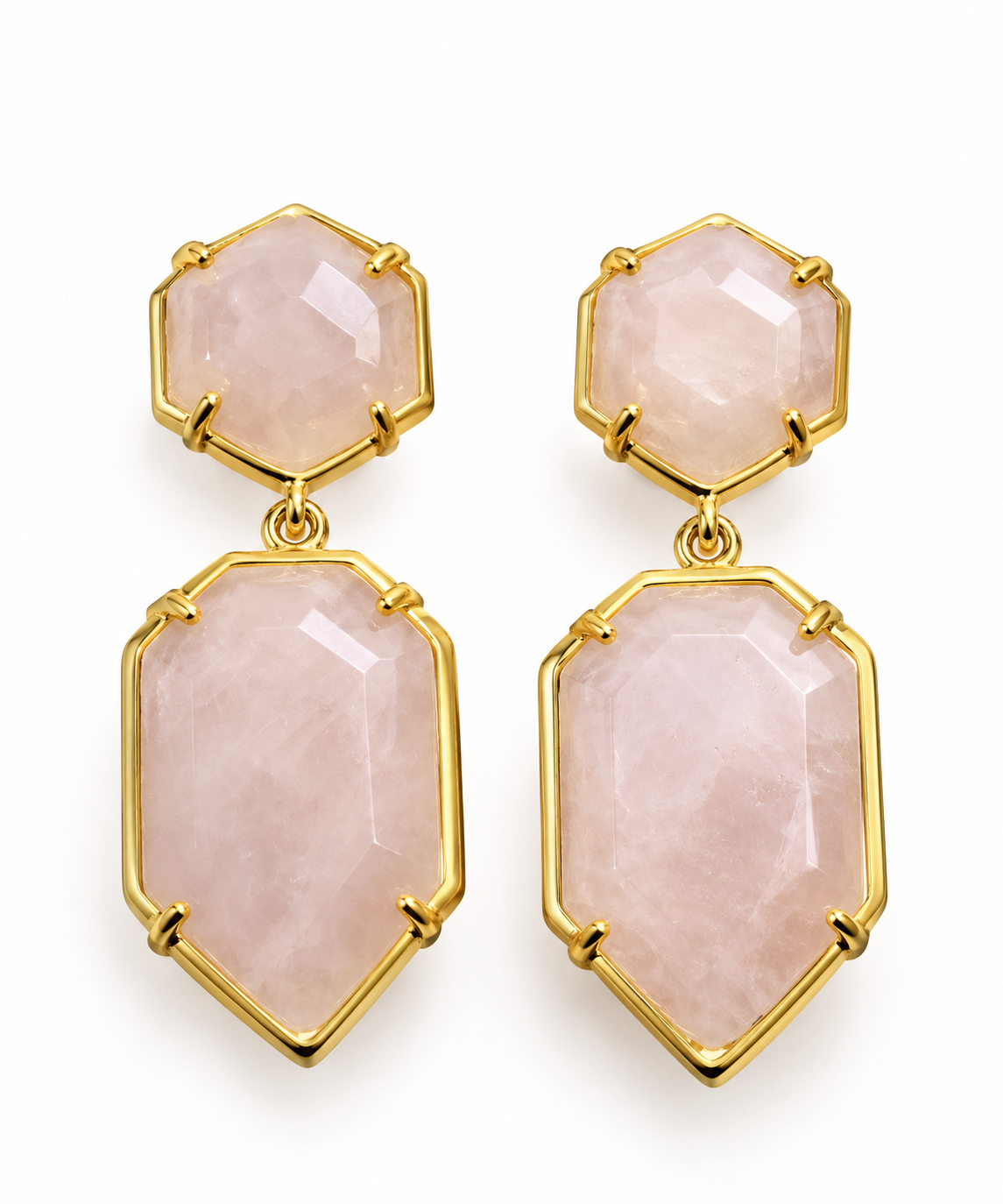 Aretes colgantes rosas