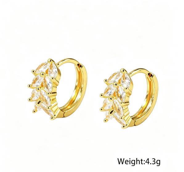 Arracada hojas brillantes