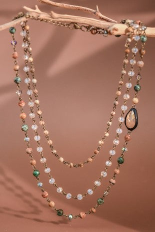 Collar piedras colores Tierra