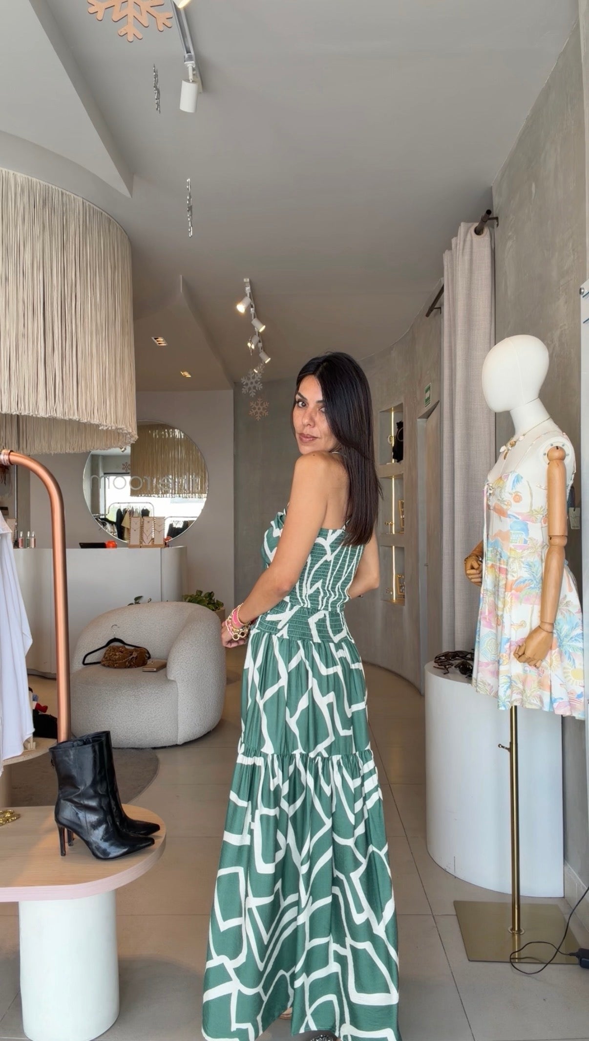 Set verde top y falda