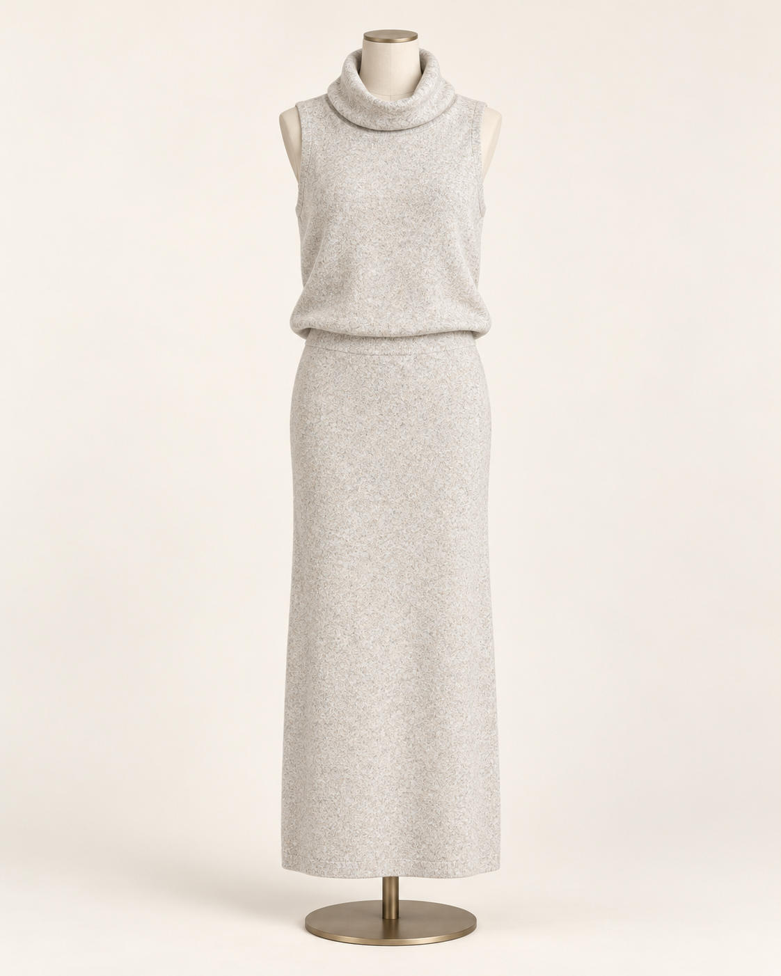 Set beige falda y blusa