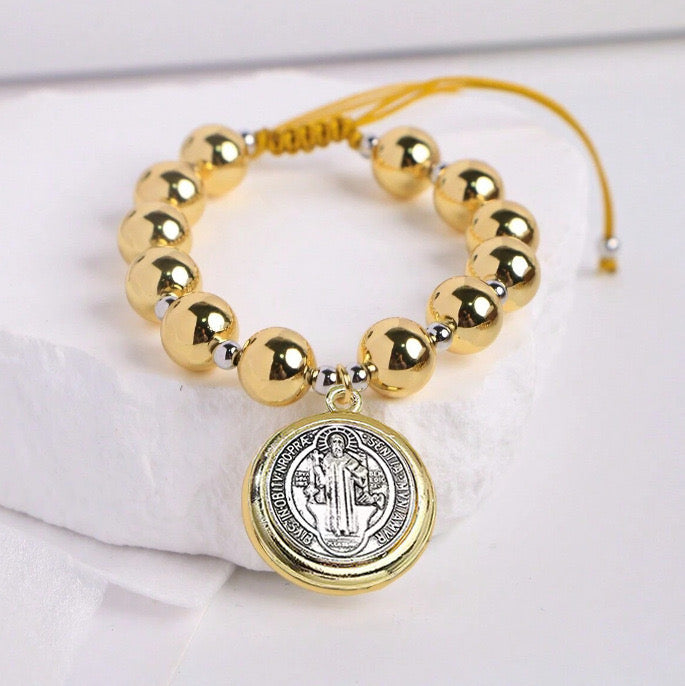 Pulsera San Benito dorada