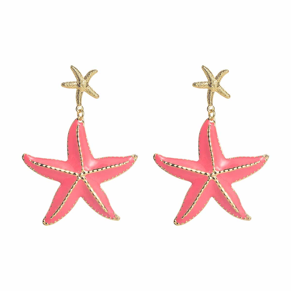 Aretes estrella rosa