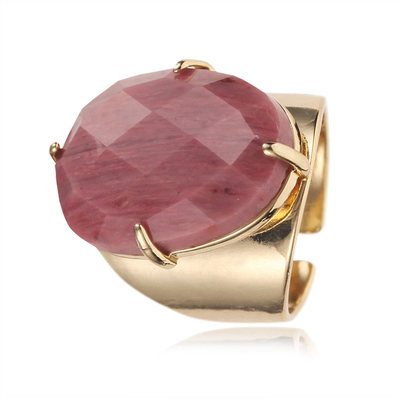 Anillo piedra lila
