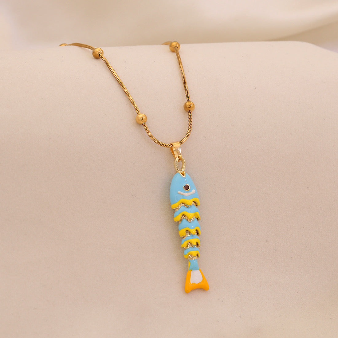 Collar pez azul