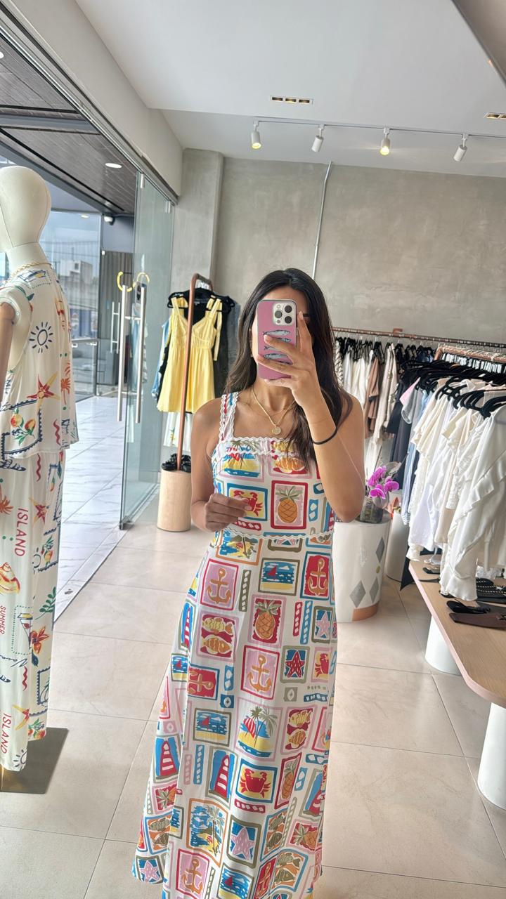 Maxi vestido mar