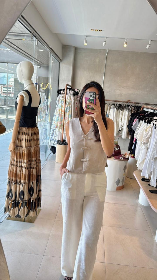 Chaleco hueso moños