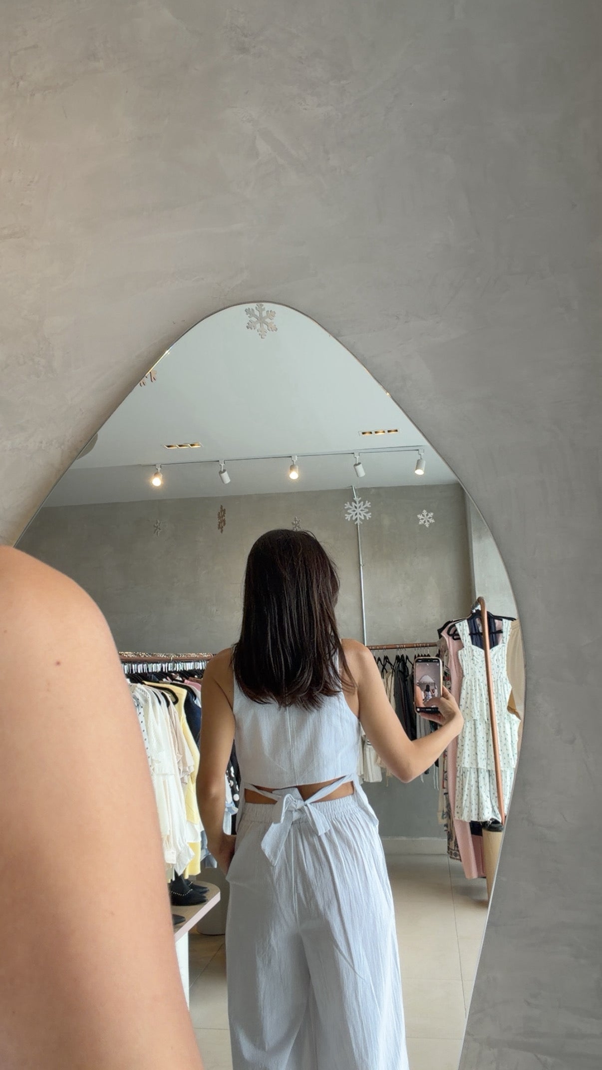 Set rayado chaleco y pantalón