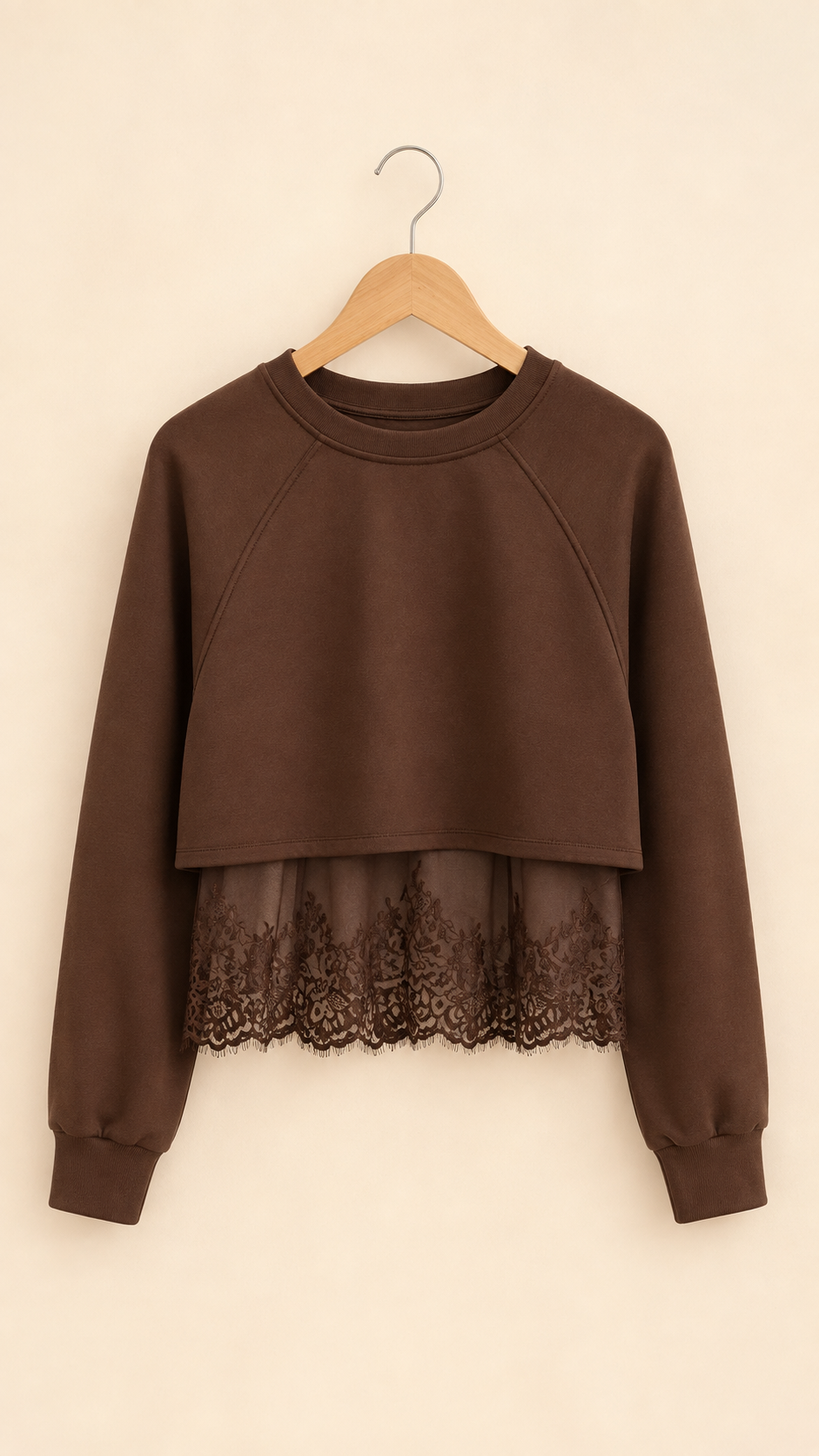 Pre order Sudadera con encaje café