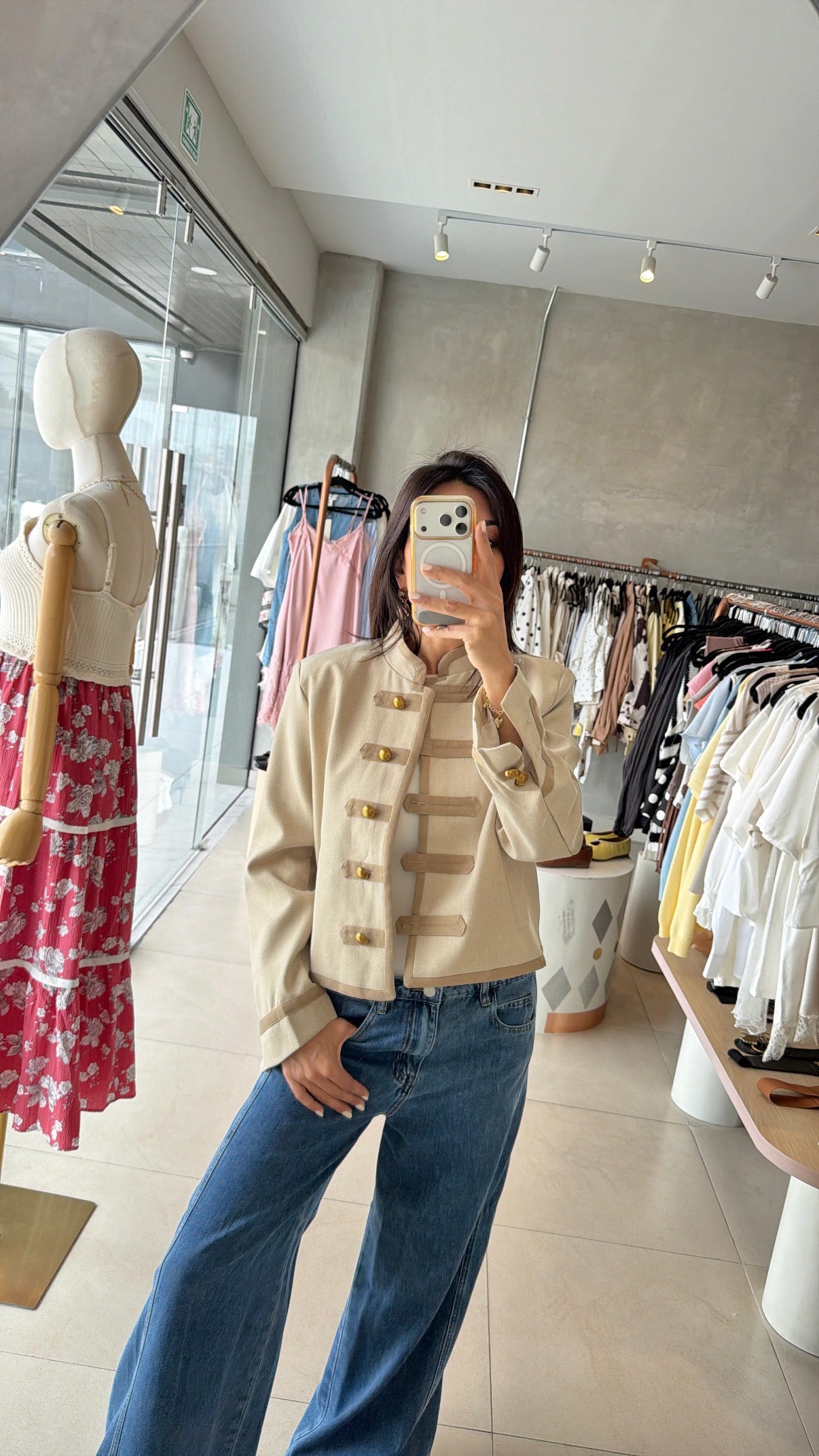 Chaqueta beige Napoleón