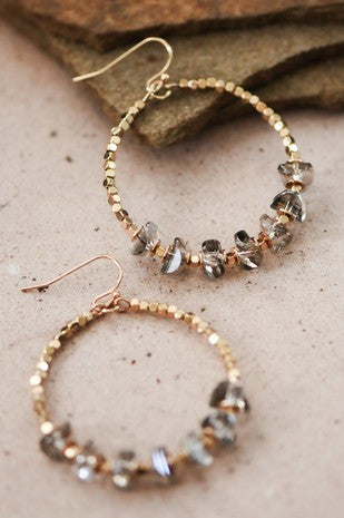 Aretes redondos con piedras