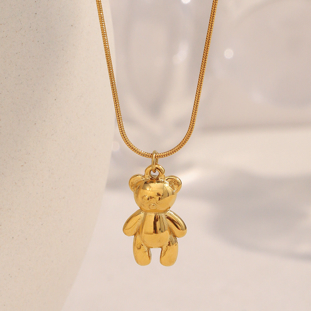 Collar osito dorado