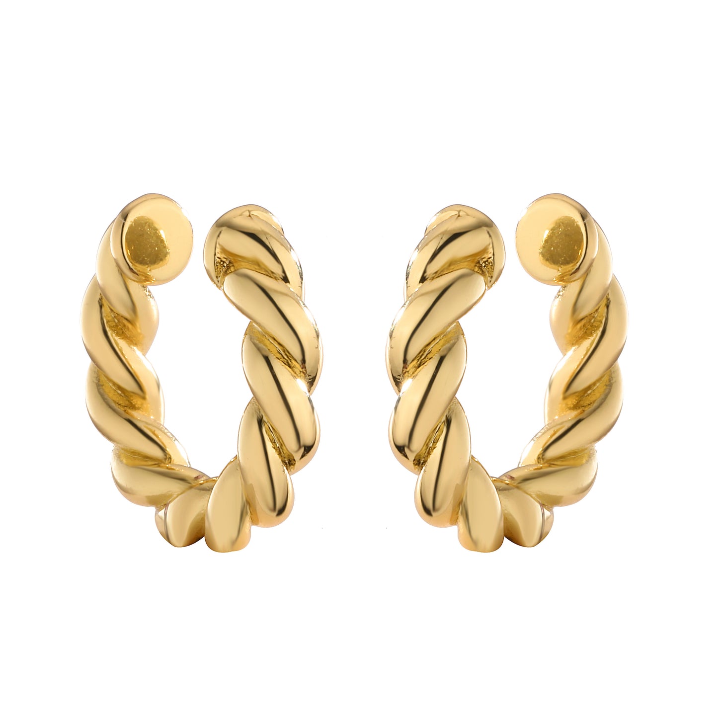 Earcuff dorado trenzado