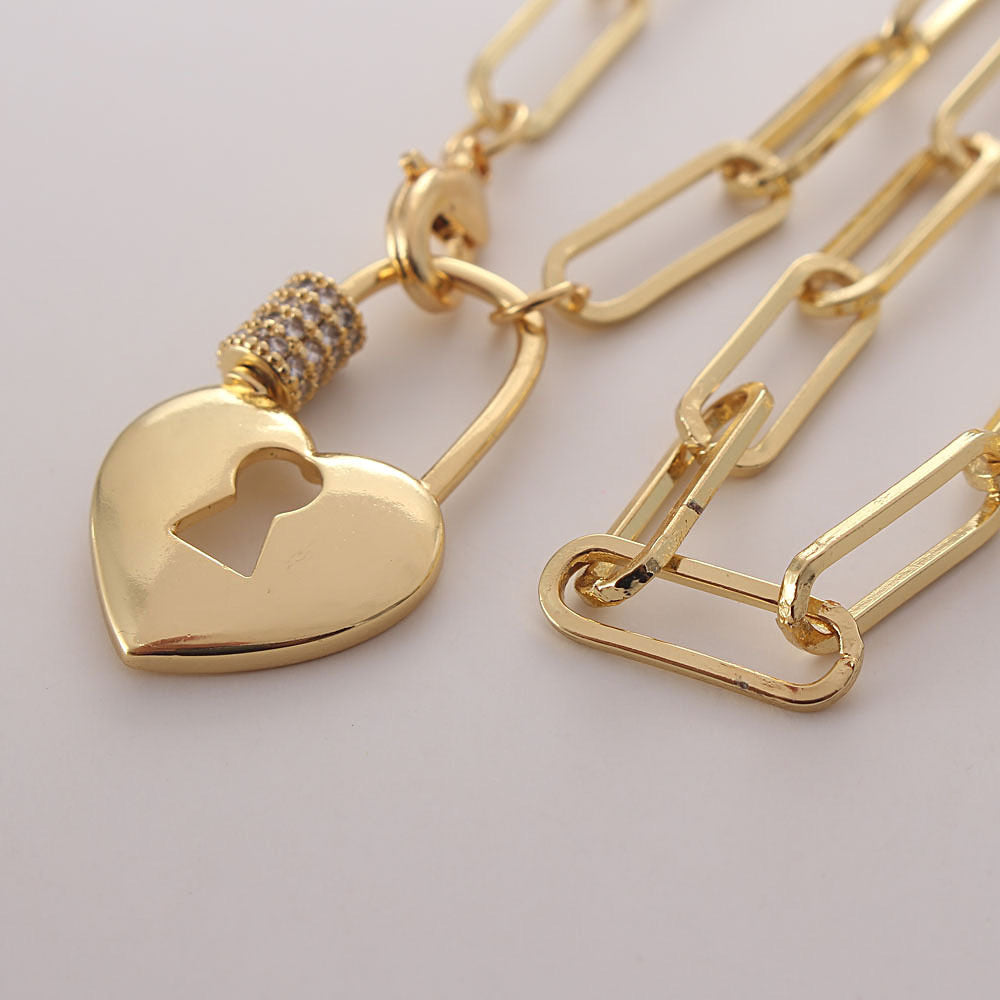 Collar cadena corazón