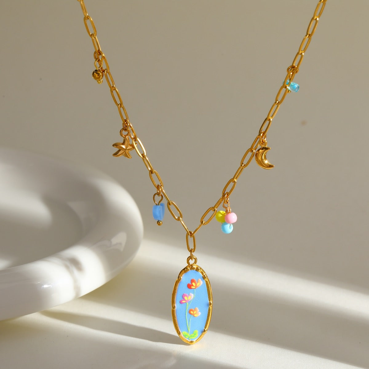 Collar dije azul
