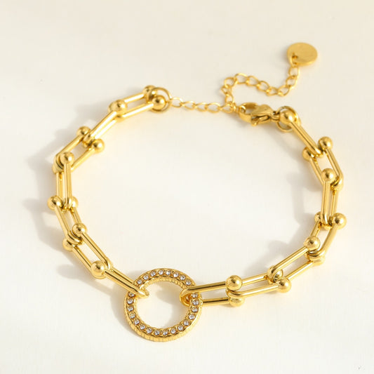 Pulsera aro dorado