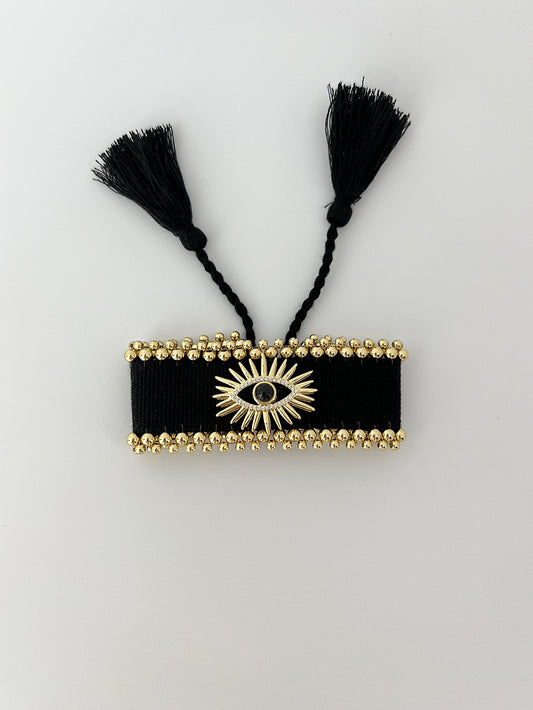 Pulsera hilo negra ojo