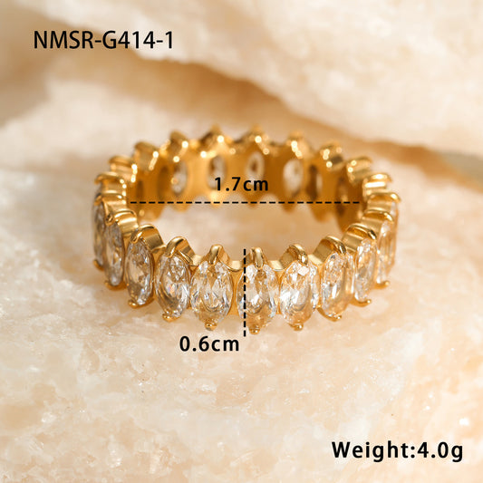 Anillo corado con brilos